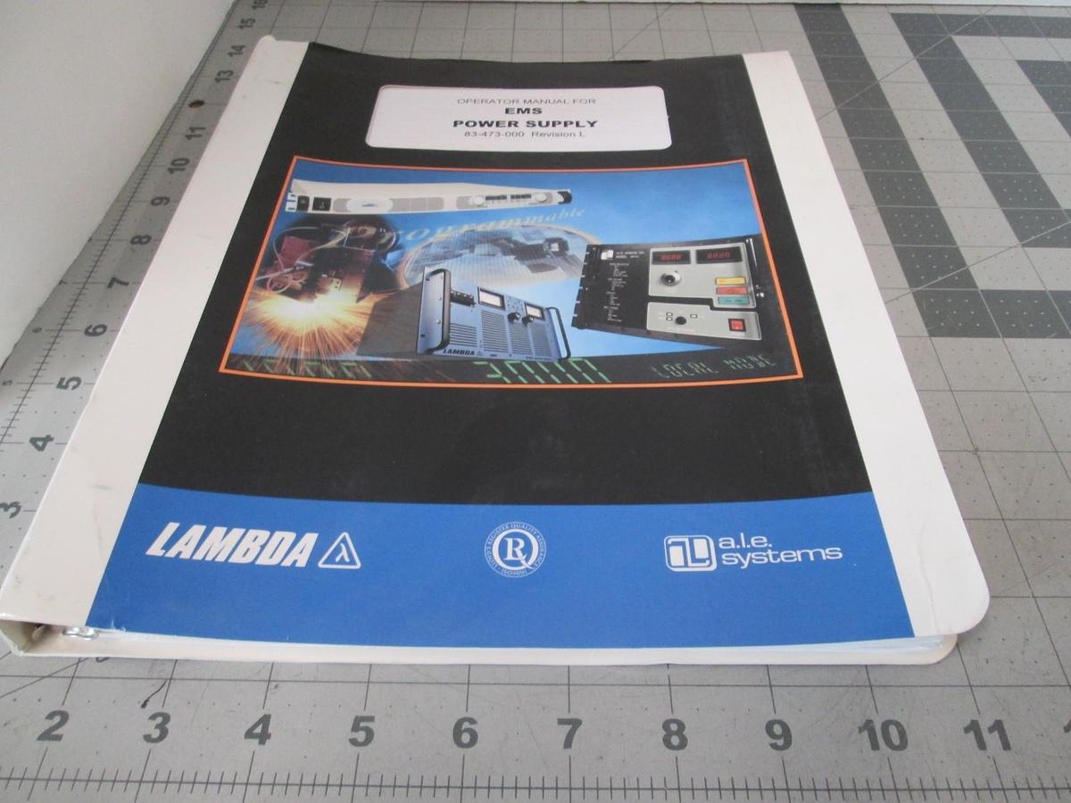 Used EMS, Power Supply, 83-473-000, Operator Manual, Used