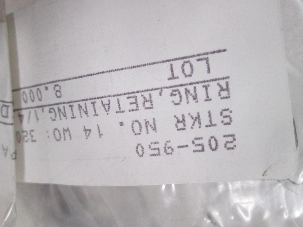 Retaining, Ring, 205-950, 1/4" Shaft, New, Lot of 83