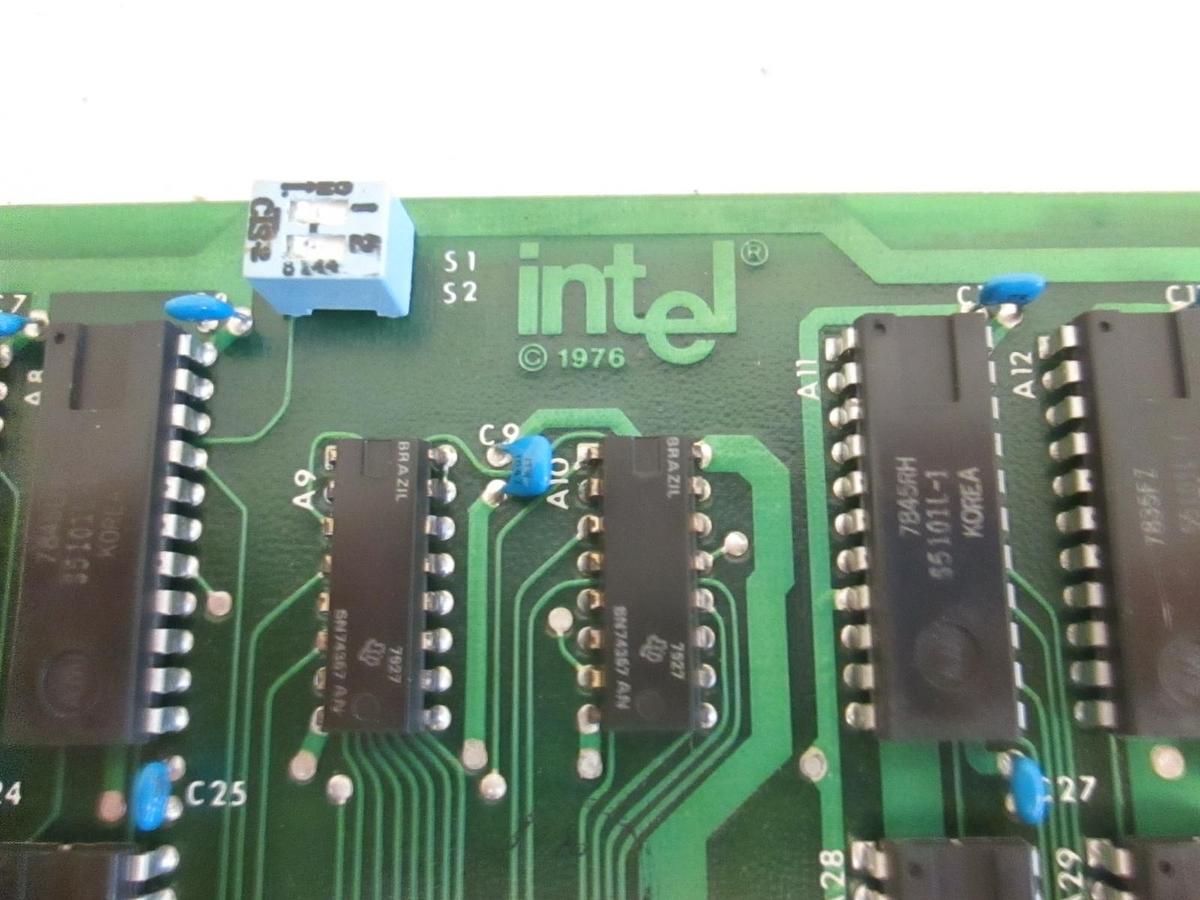 Used Intel 4K CMOS Ram, 04-0652-001-01, PCB Assy, Working When Removed