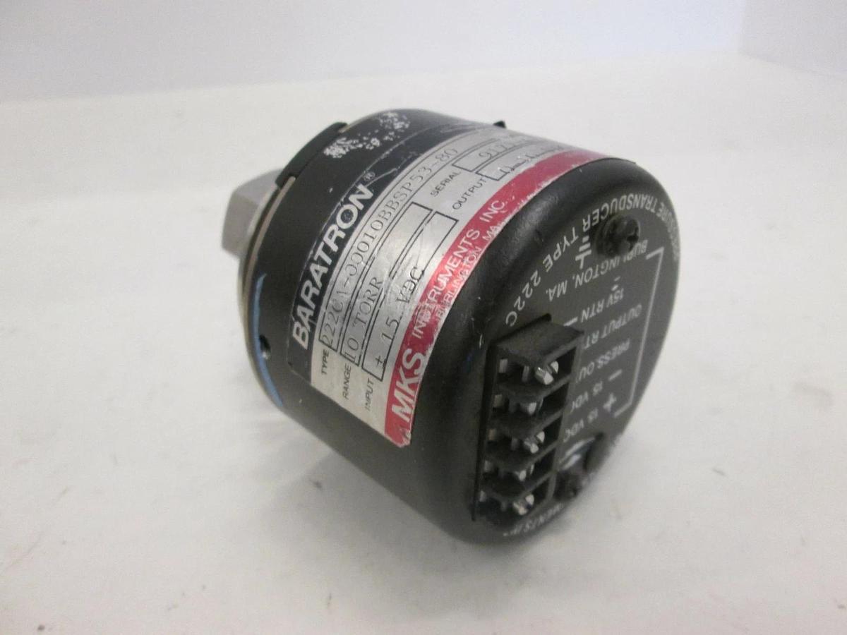 Used MKS, Baratron 10 Torr Pressure Transducer, 222CA-00010BBSP53-80, Used