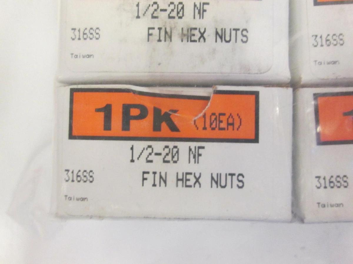 1/2-20 fine thread hex nuts McMaster 316SS, 1/2-20 NF, Lot of 100