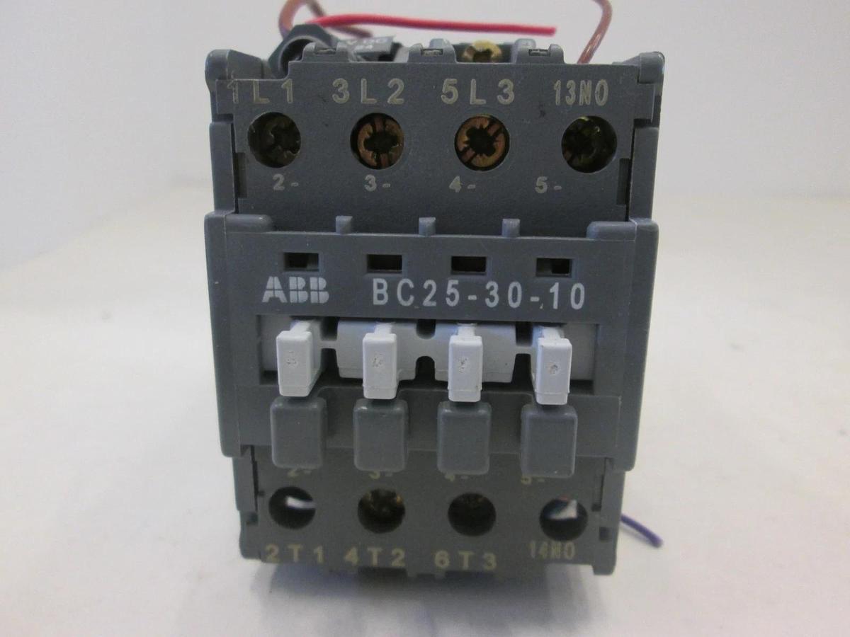 Used ABB, BC25-30-10 Contactor, 45A, 24VDC, Used