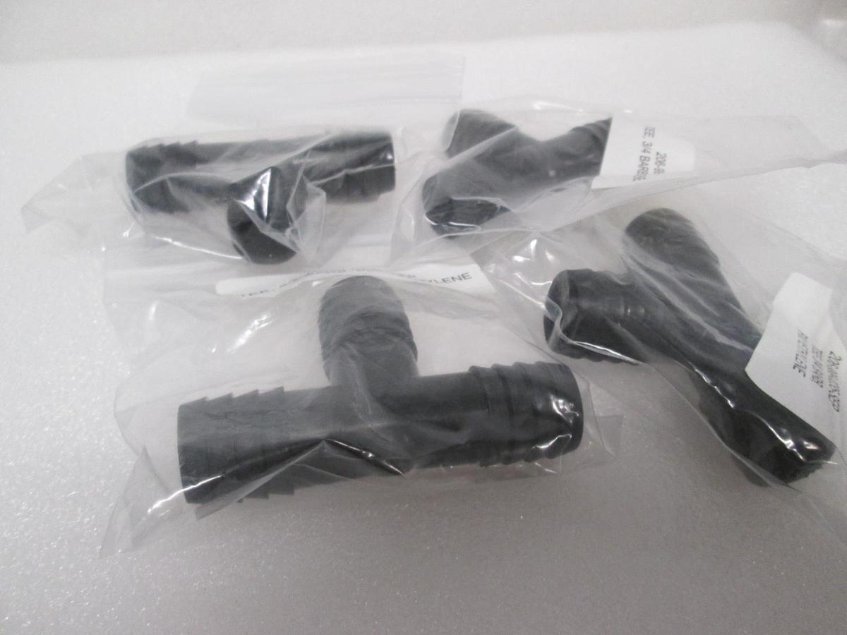 Tee, 3/4 Barb, Polyethylene, 206-999-0235, New, Lot of 4