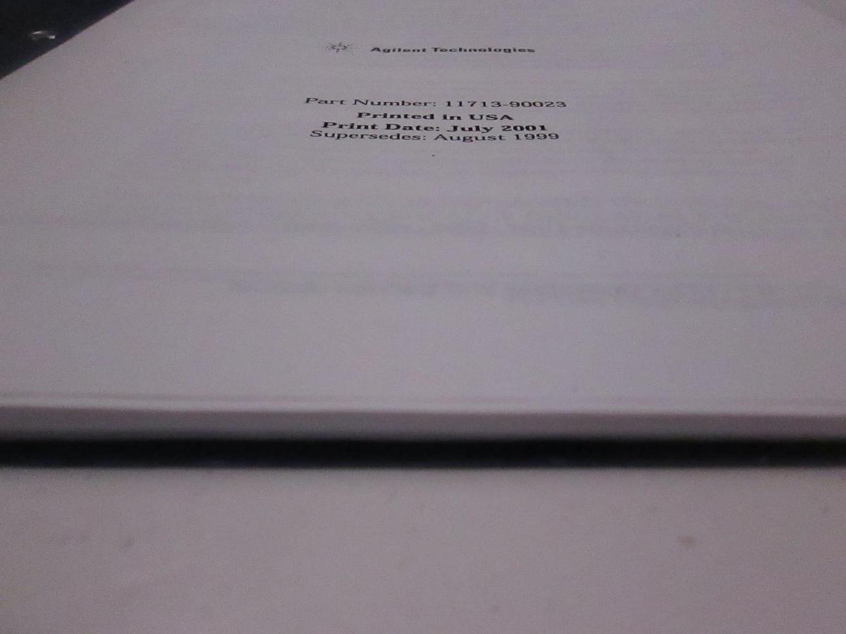 Used Agilent Tech Model 11713A Attenuator/Switch Operating and Service Manual, Used
