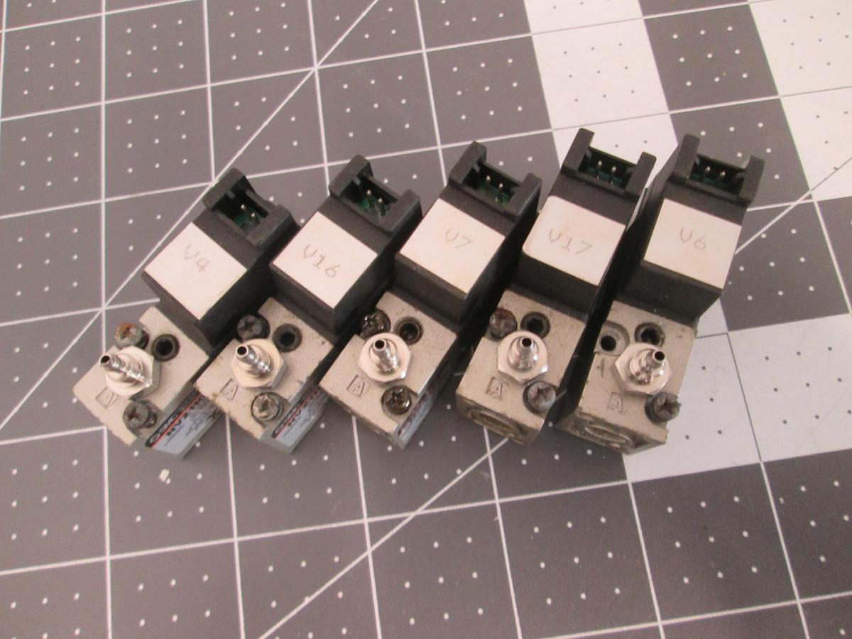 Used Smc, NVZ110, 3-port Pneumatic Solenoid Air Valves Used, Lot Of 5