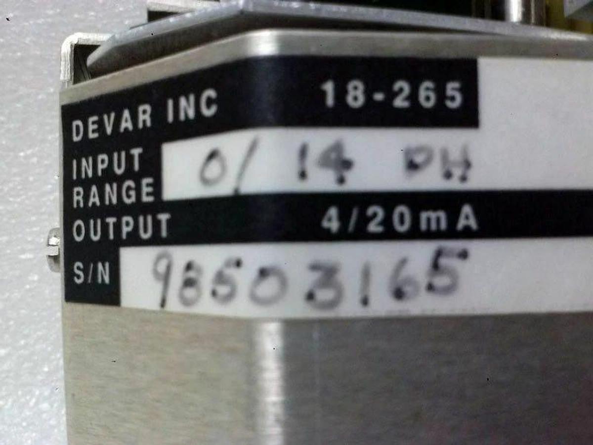 Devar 18-265 Isolated Transmitter, 0/14 pH, NWOB