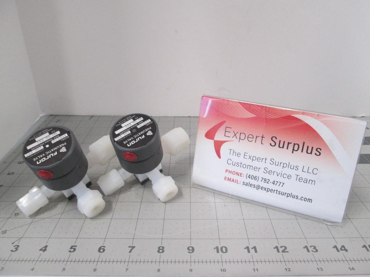 Used Furon, NO-60PSI, 1101708, 100 PSI, 3-Way Valve, Used, Lot of 2