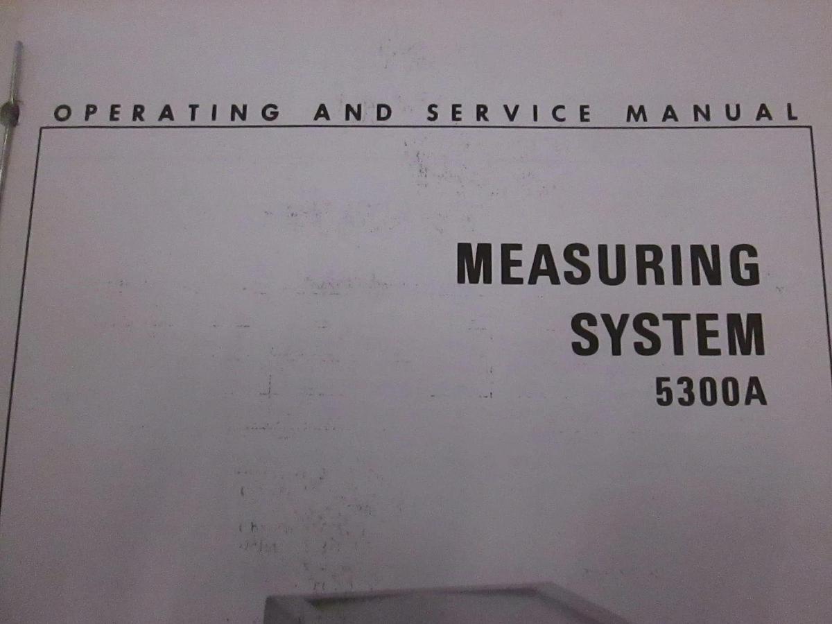 Used HP Measuring System 5300A Operating and Service Manual, Used