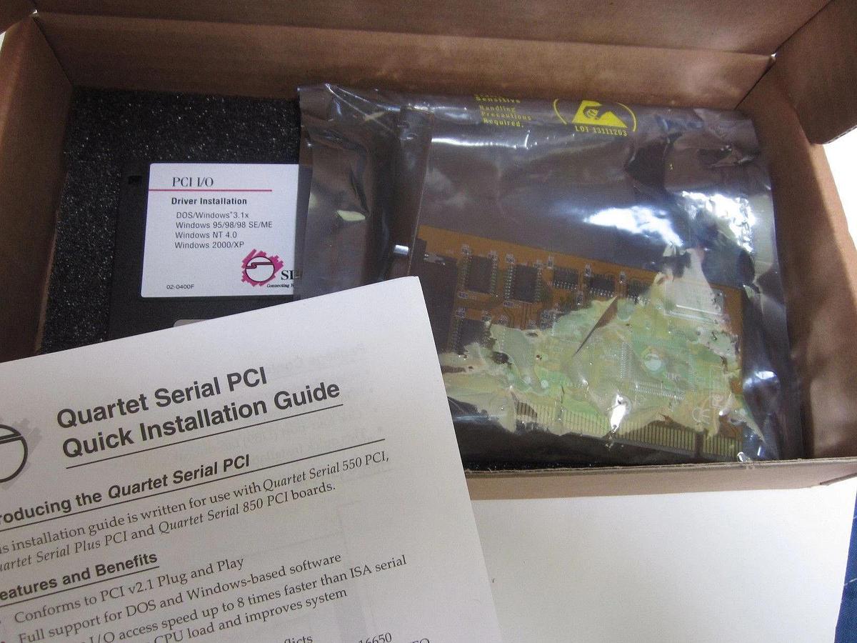 Used Quartet Serial 850 PCI, SIIG, MODEL L01873