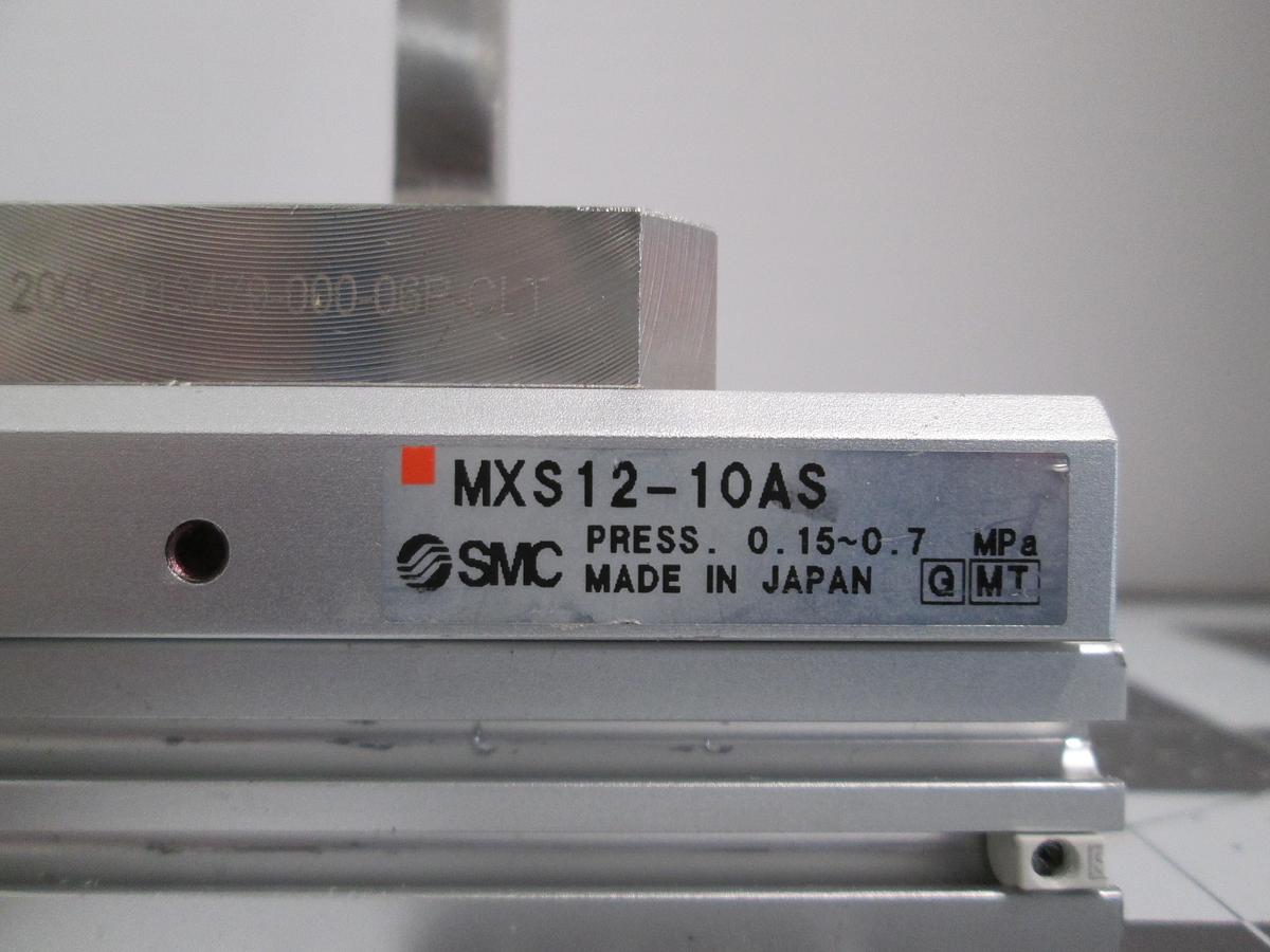 Used SMC MXS12-10AS Precision Air Slide Table 12mm Bore 10mm Stroke