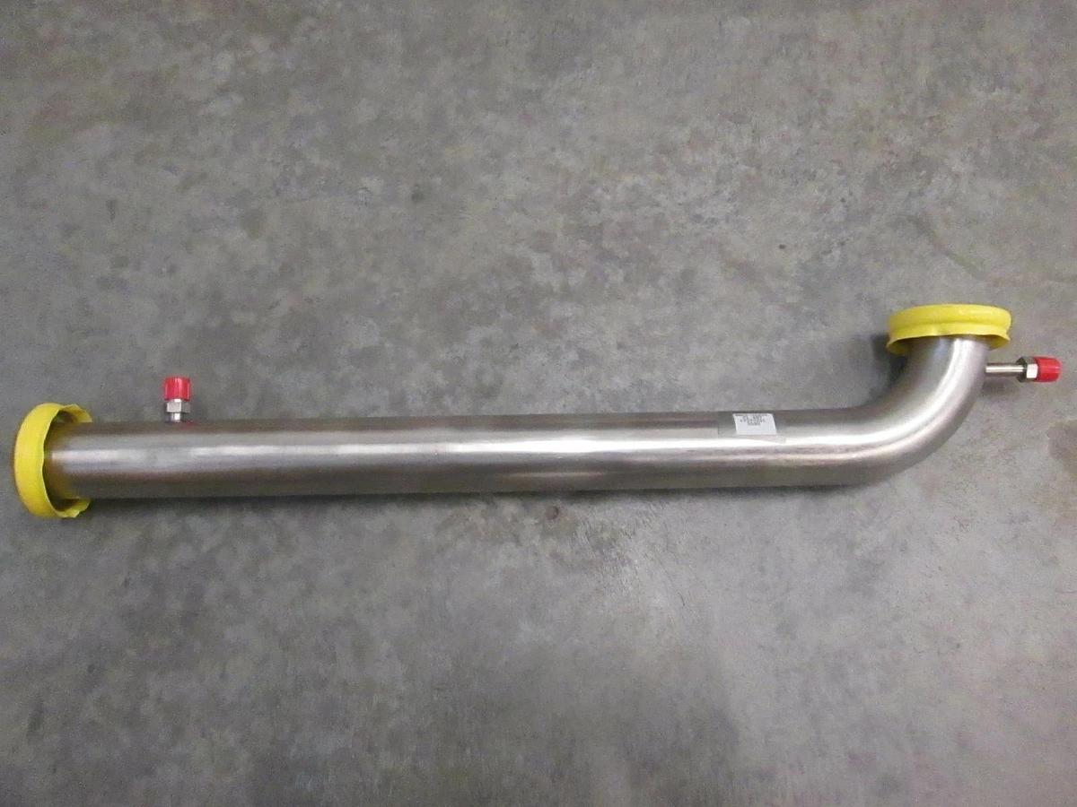 Used AMAT, 0050-34024, Stainless Steel Elbow Vacuum Line with 2 Ports, New