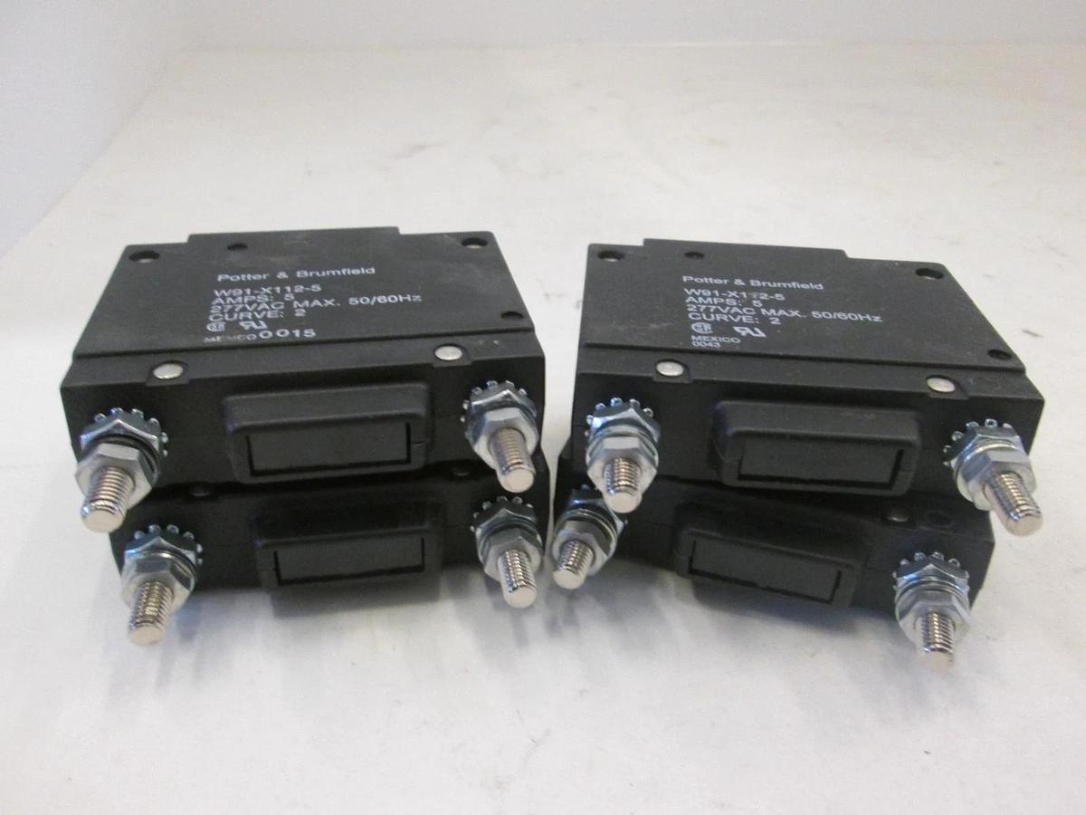 Used Potter & Brumfield, W91-X112-5, Circuit Breaker Switch, 5A, Used, Lot of 4