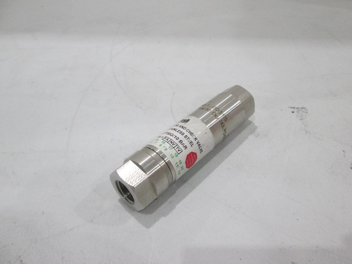 Used SuperFlash, Flash Arrestor and Check Valve, DGN SS, Oxygen, New