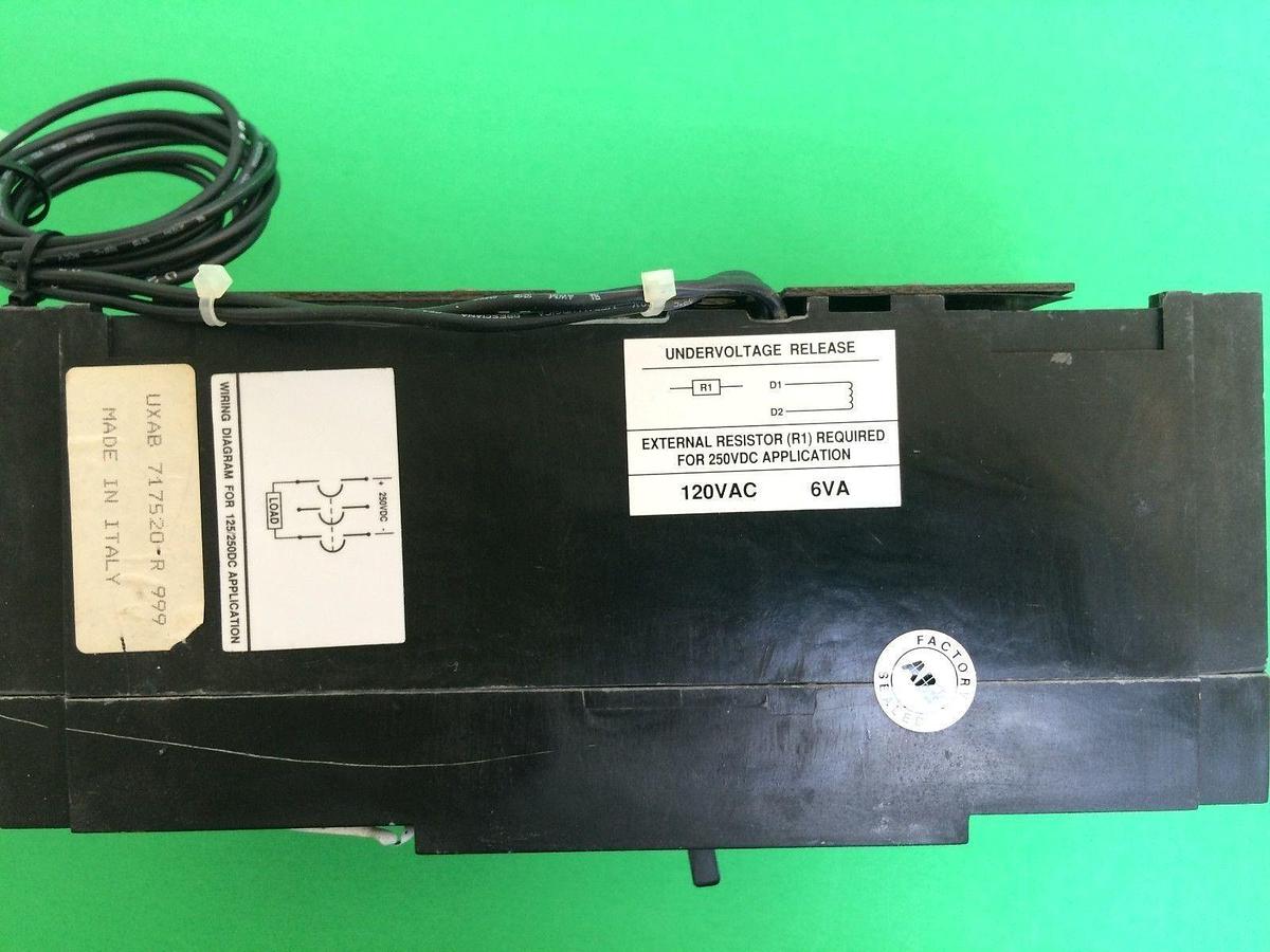 Used ABB UXAB 717520 R 999 CIRCUIT BREAKER, 125A, Used