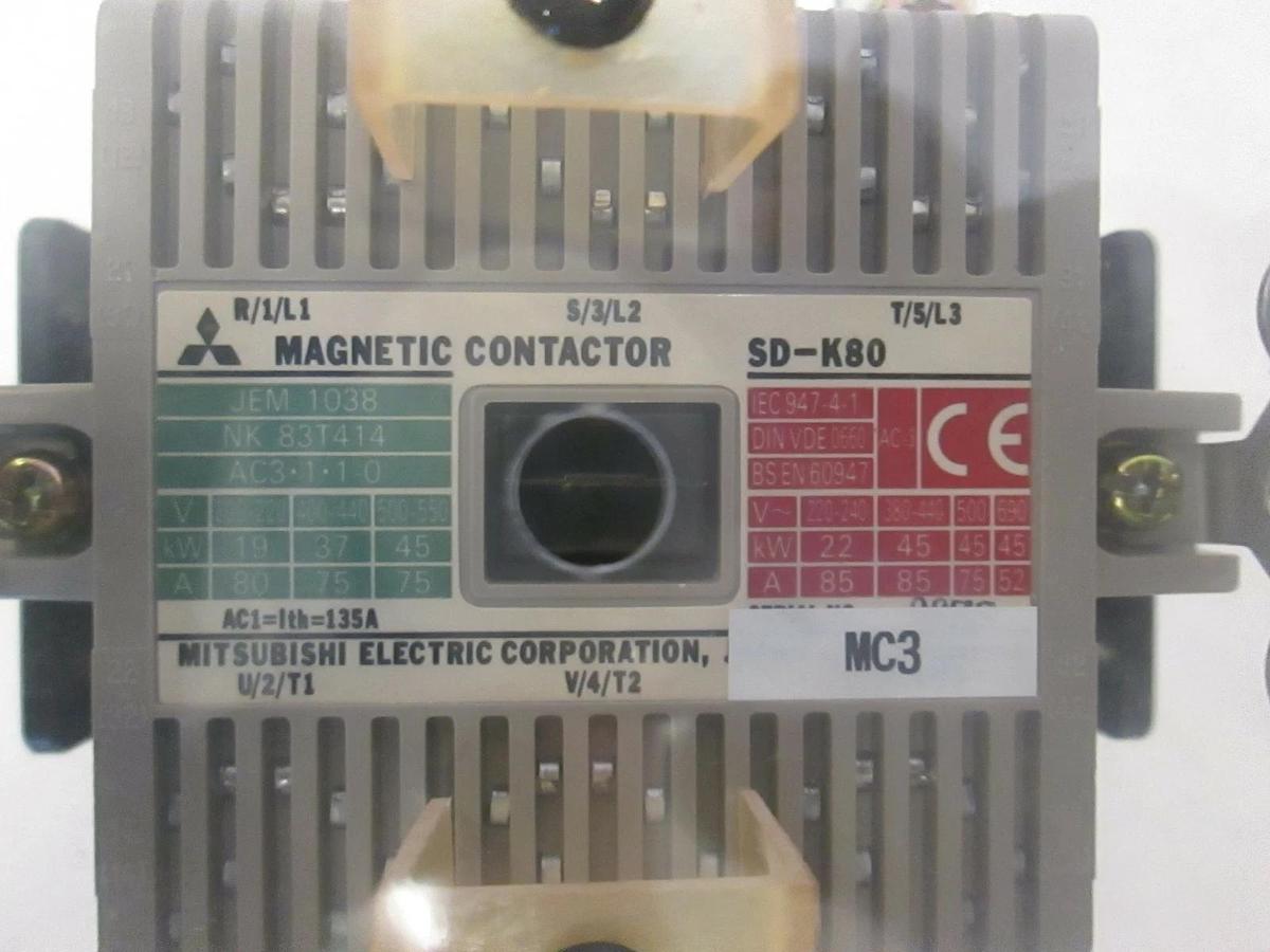 Used Mitsubishi, Magnetic Contactor, SD-K80, Used