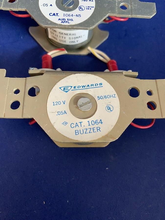 Used Edwards 1064-N5 or 1064-N Buzzer 120V 50/60Hz, Lot of 2 Used