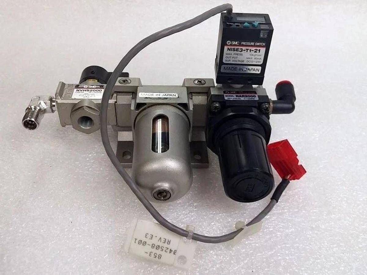 Used LAM Research 853-042500-001 SMC Valve Switch Filter Assembly, Used