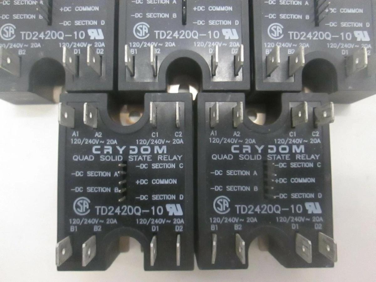 Used Crydom, Quad Solid State Relay, TD2420Q, Used, Lot of 5