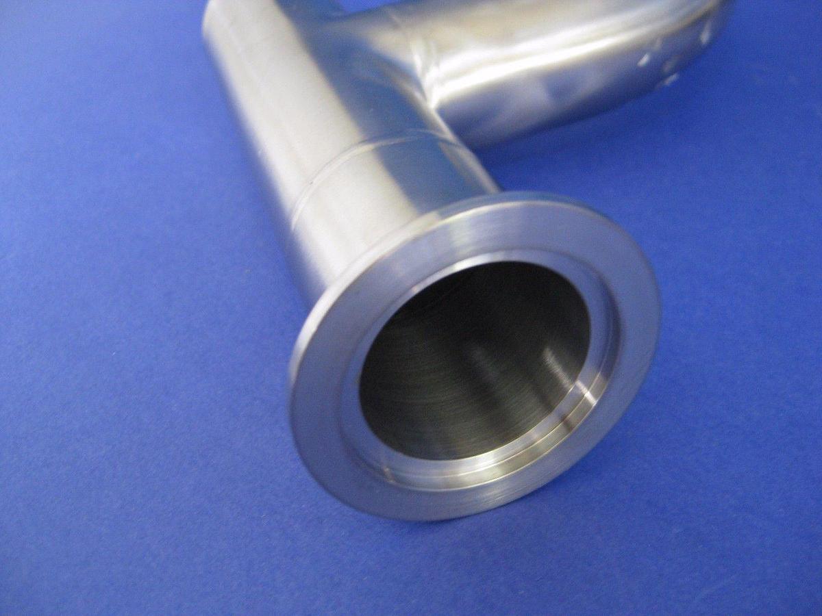 SS TEE Vacuum Pipe Weldment NW40, w/SS-4P4T5 Plug Valve 1/4" FNPT, New