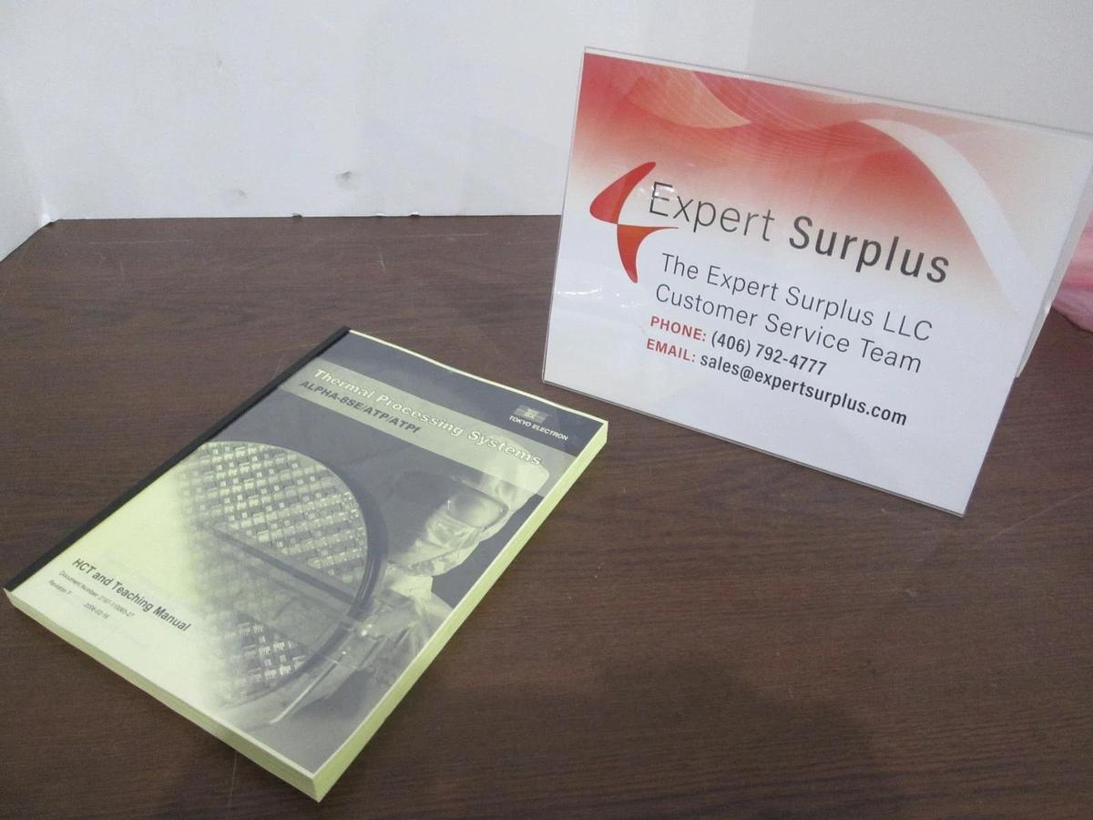 Used TEL Tokyo Electron, ALPHA-8SE/ATP/ATPf, HCT and Teaching Manual, New