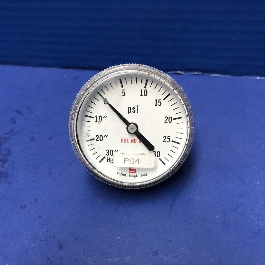 Used Span Pressure Gauge 30-0-30 psi, 1/4" MVCR, Used