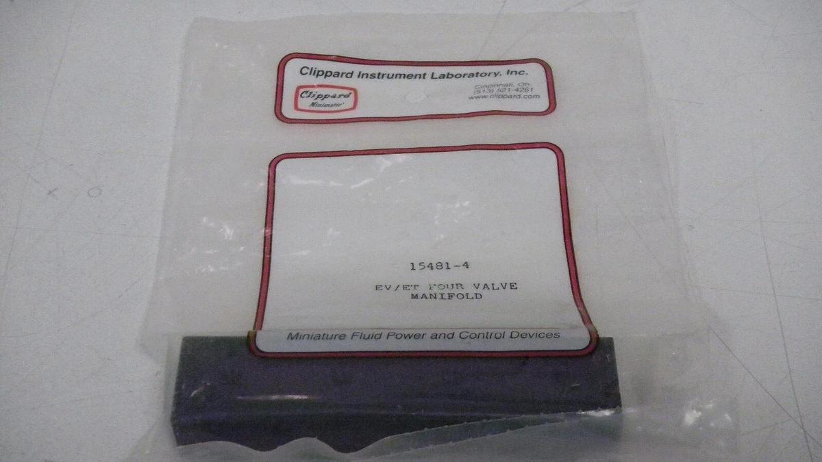 Clippard EV/ET 4 Valve Manifold 15481-4, Lot of 2