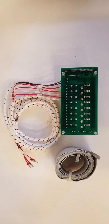 Used Opto 22 G4PB8 PCB w/ 3 Relay Modules and Ribbon Connector, Used