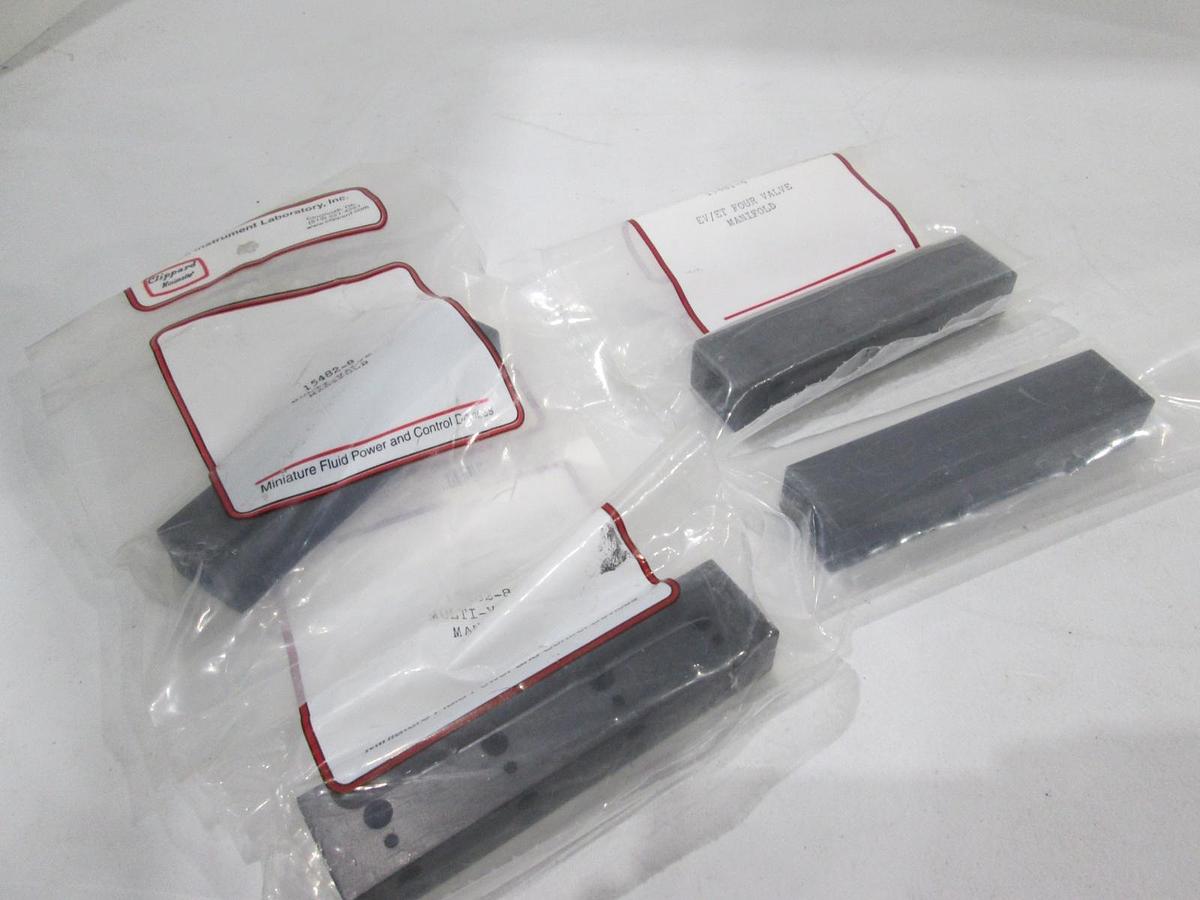 Clippard, 15482-8, Multi-Valve Manifold, 8 Position, New, Lot of 4