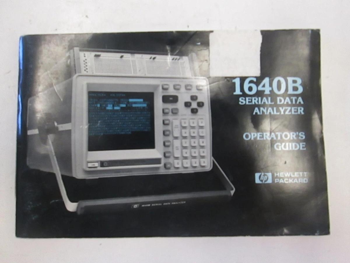 Used HP Model 1640B Serial Data Analyzer Operator's Guide, Used