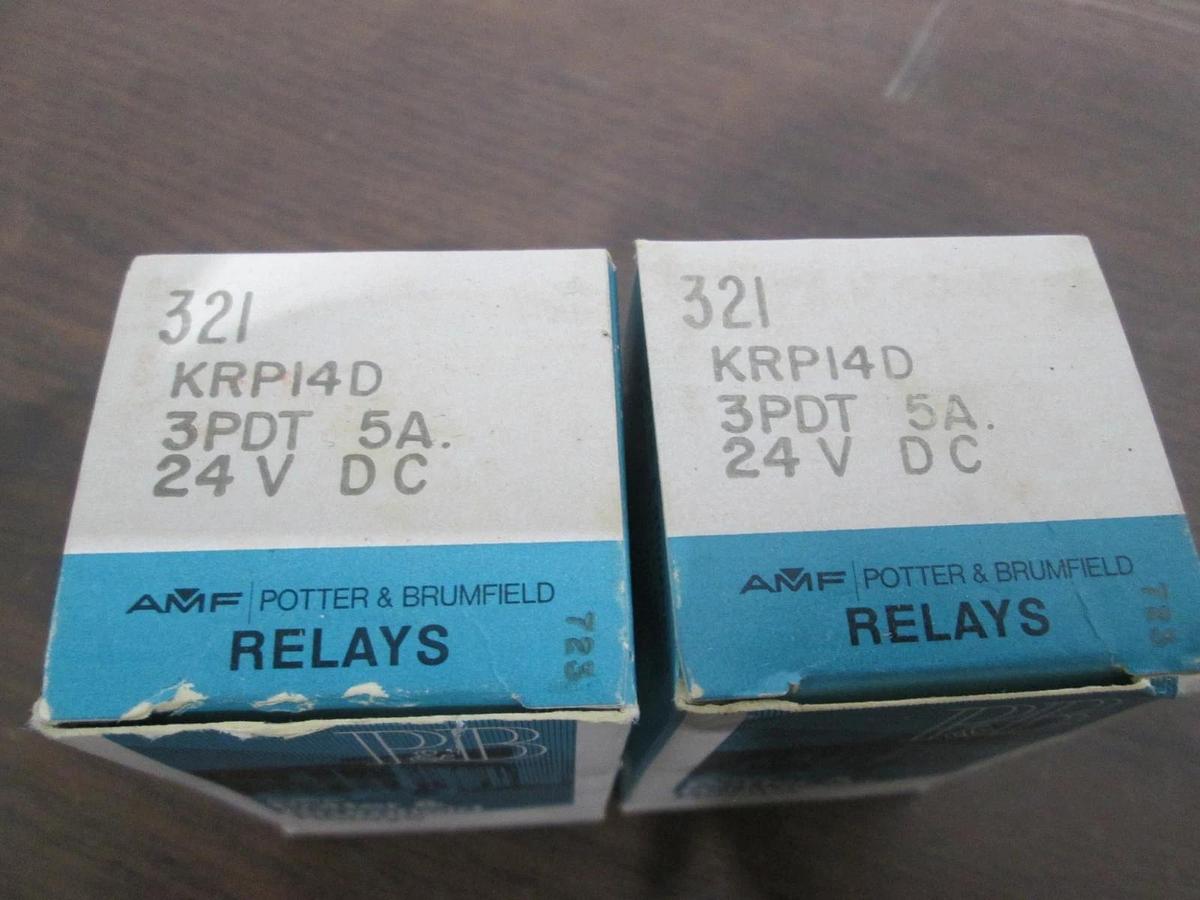 Potter & Brumfield, KRP14D, Relay, 24V, 5A, New, Lot of 2