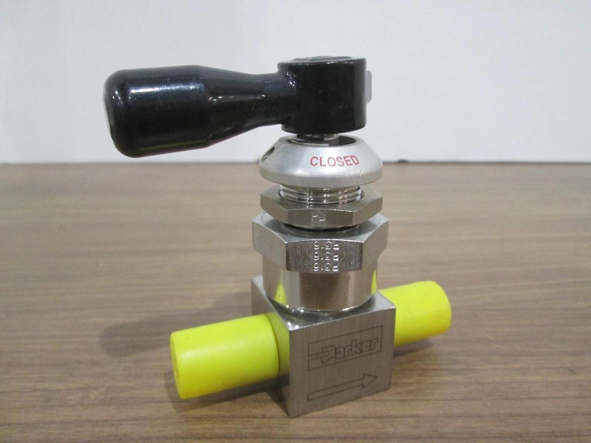 Used Parker, 4V-DPQ4K-SSP-PP, Stainless Steel Diaphragm Valve, Used