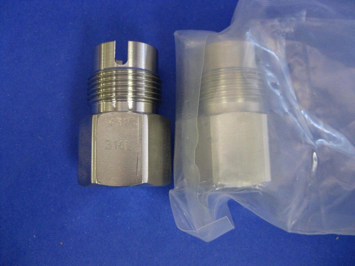 Parker 57-638M4F-2 and 57-634M4F, CGA Adapter, 1/4" NPT Female - Lot of 2