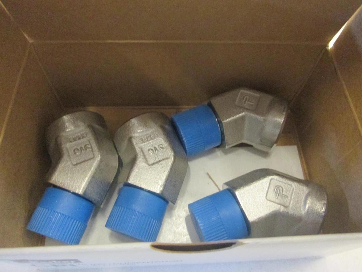 Parker, 6-6 SVE-SS, 45 Degree Elbow Fitting, Box of 4, New