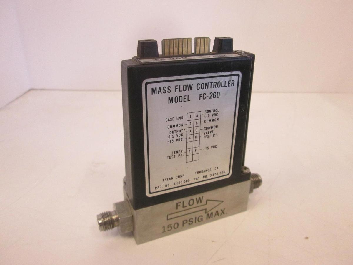 Used Tylan, FC-260, Mass Flow Controller, HCL, 100 SCCM, Used