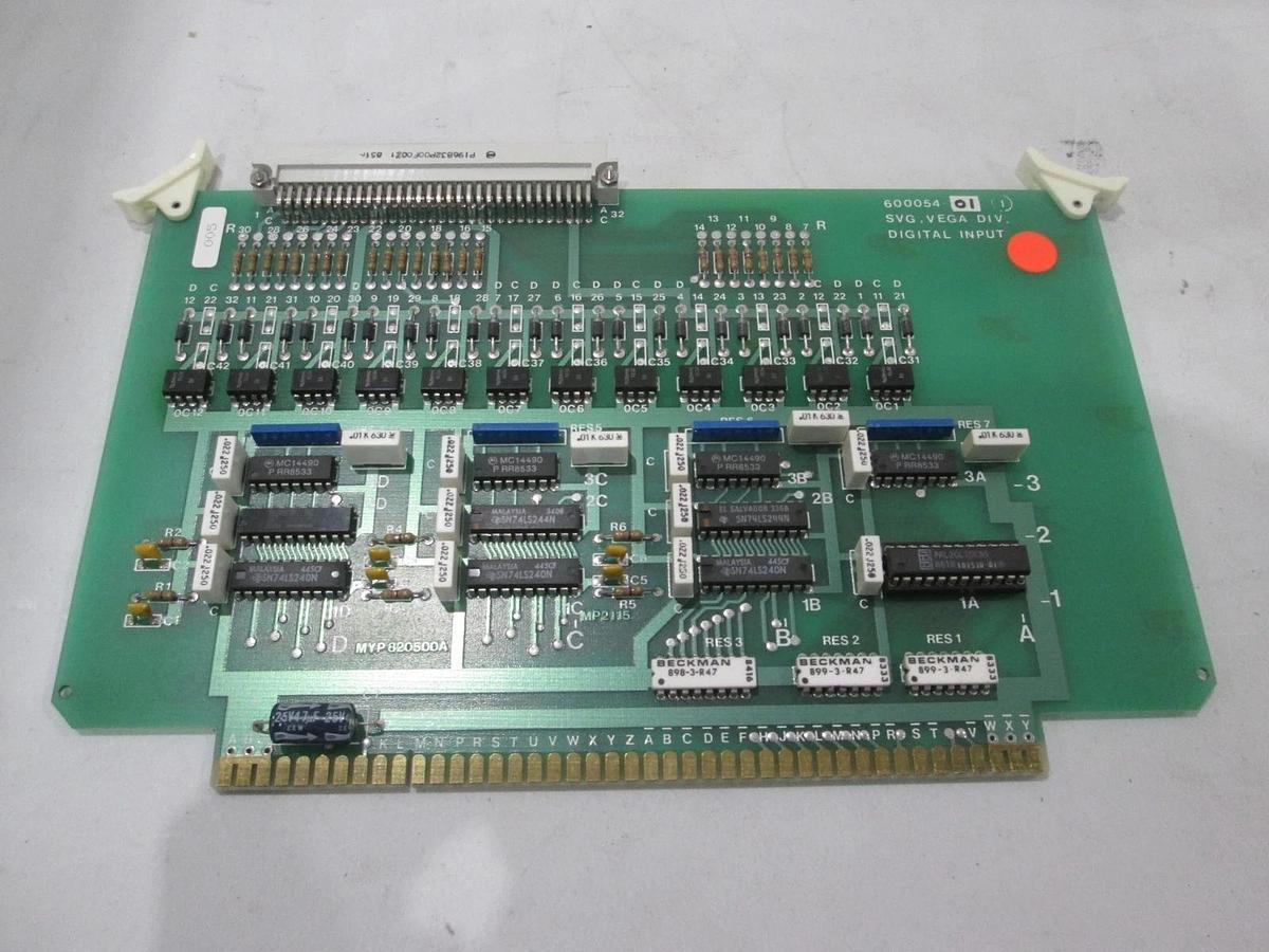 Used SVG VTR, 600054-01, Digital Input PCB Assy, Used