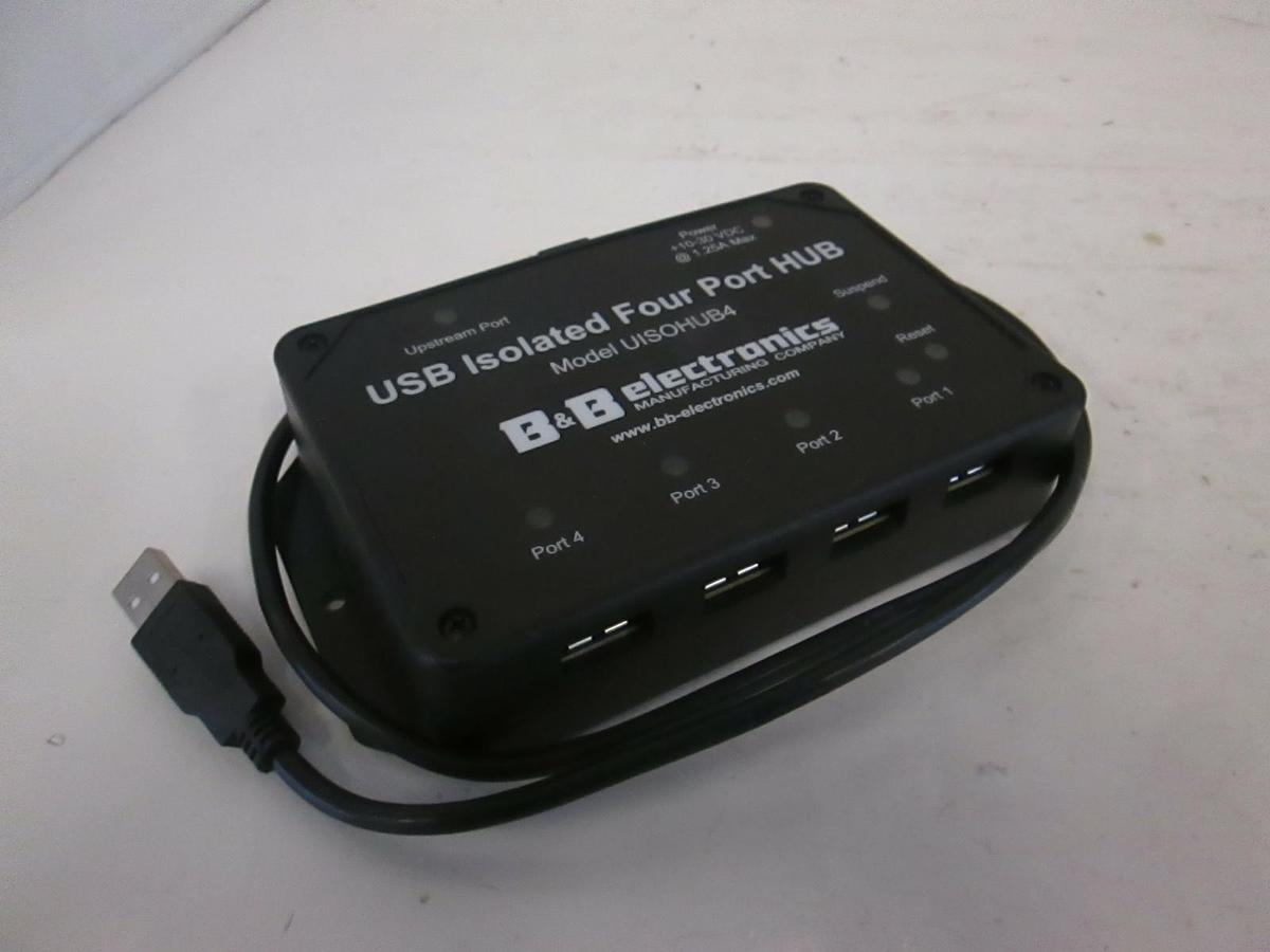 Used B&B Electronics, USB Isolated Four Port Hub, UISOHUB4, Used