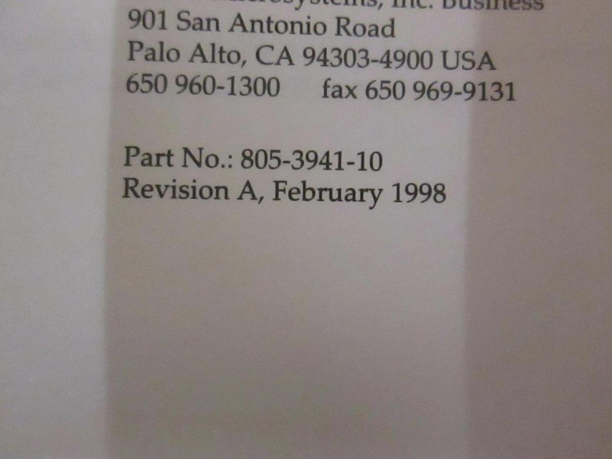 Used Sun StorEdge UniPack User's Guide, 805-3941-10, Used