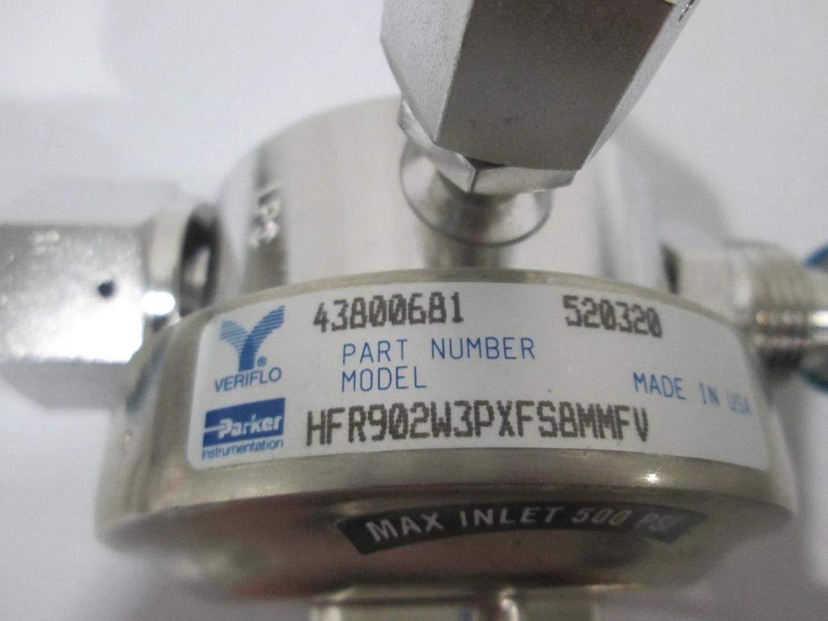 Used Veriflo, HFR902W3PXFS8MMFV, 3 Port Regulator w/ 0-160 PSI Gauge, Used
