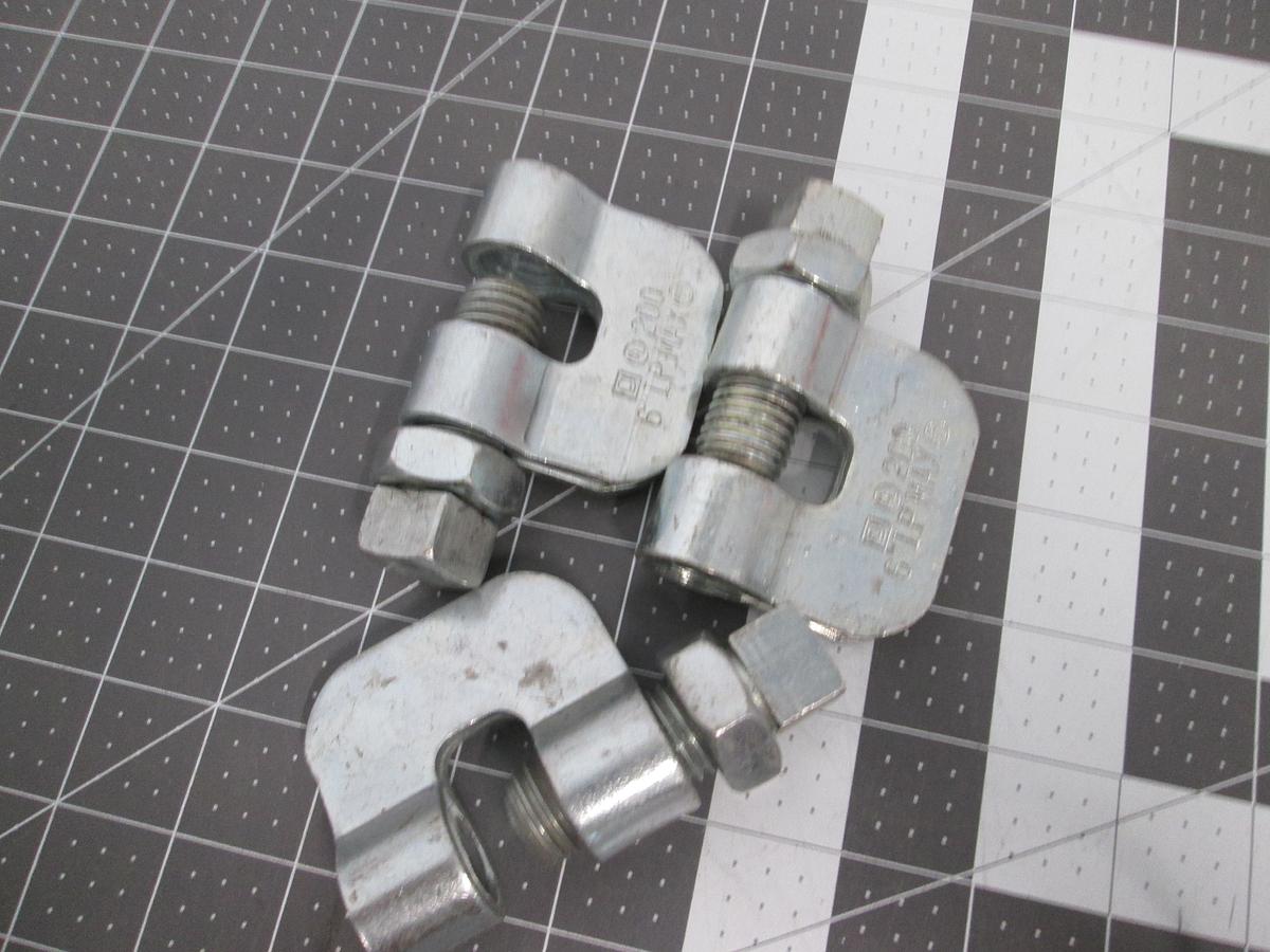 Used Lot of 3 Globe Steel 200 Series 6" IP Max Heavy Duty 3/4" Rod Structural Beam Clamp