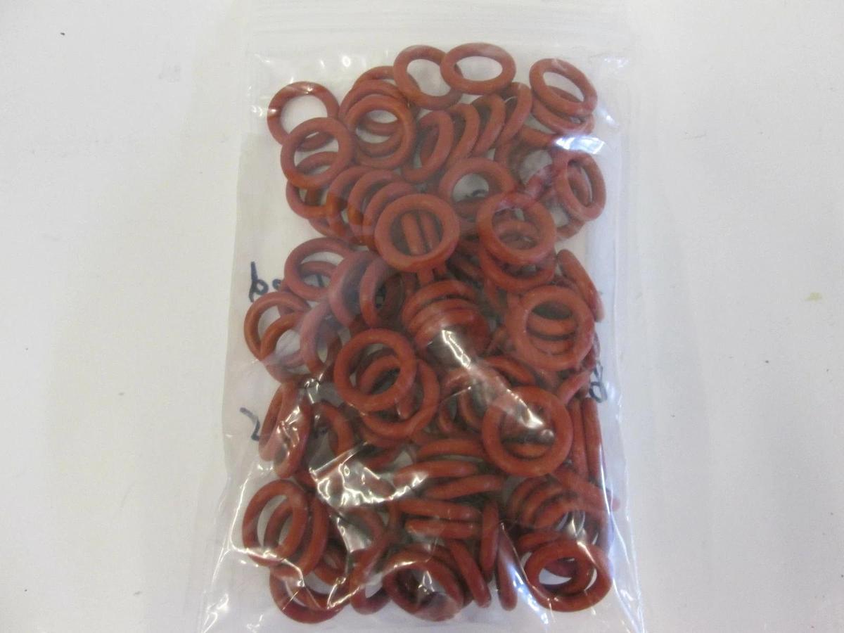 Used Pacific Rubber, 2280169, Silicone Baked Red 206S70, O-Ring Lot of 96