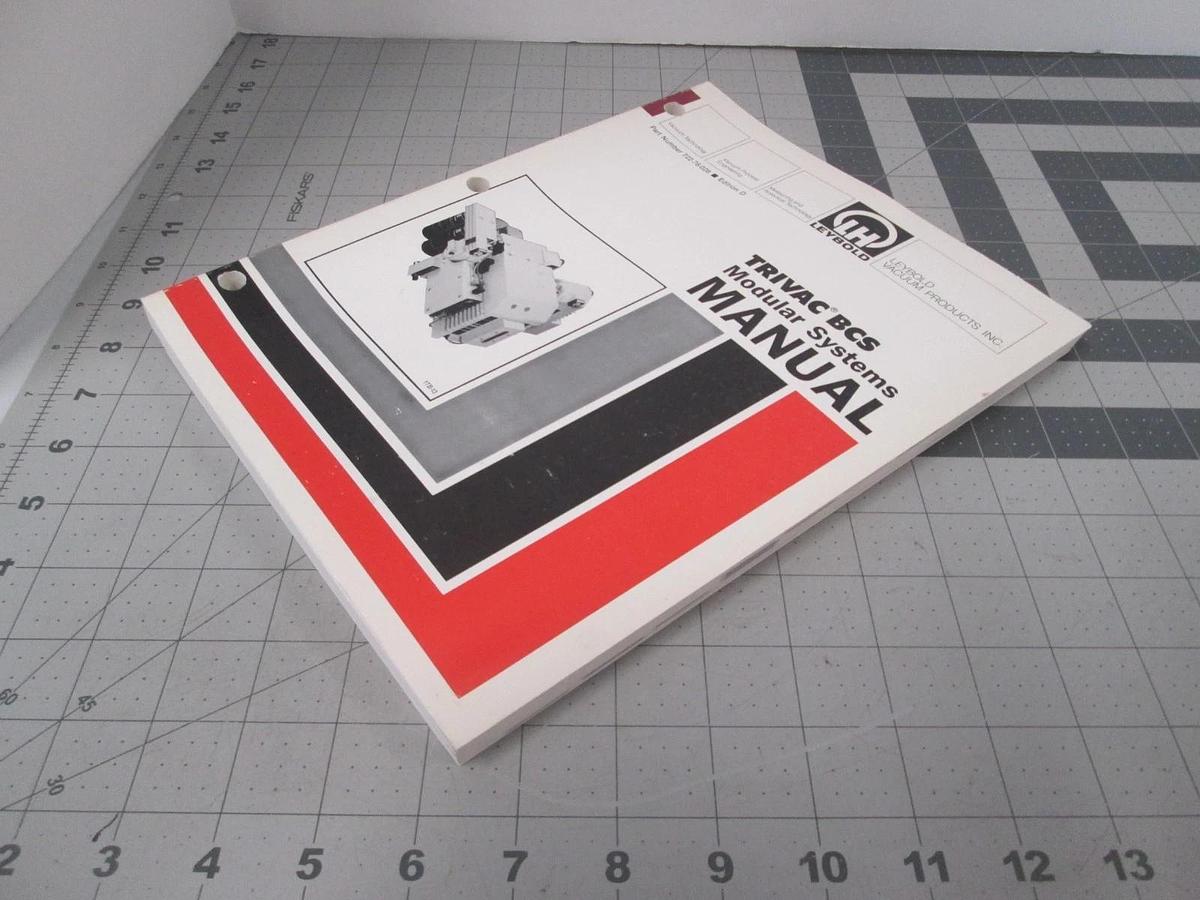 Used Leybold, Trivac BCS Modular Systems Manual, 722-78-028, Edition D, Used