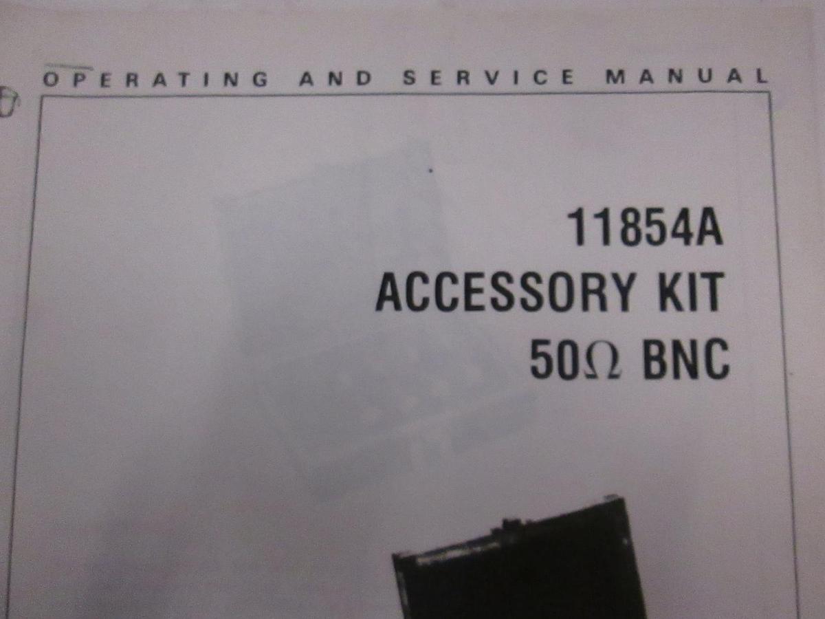 Used HP 11854A Accessory Kit, Operating and Service Manual, Used