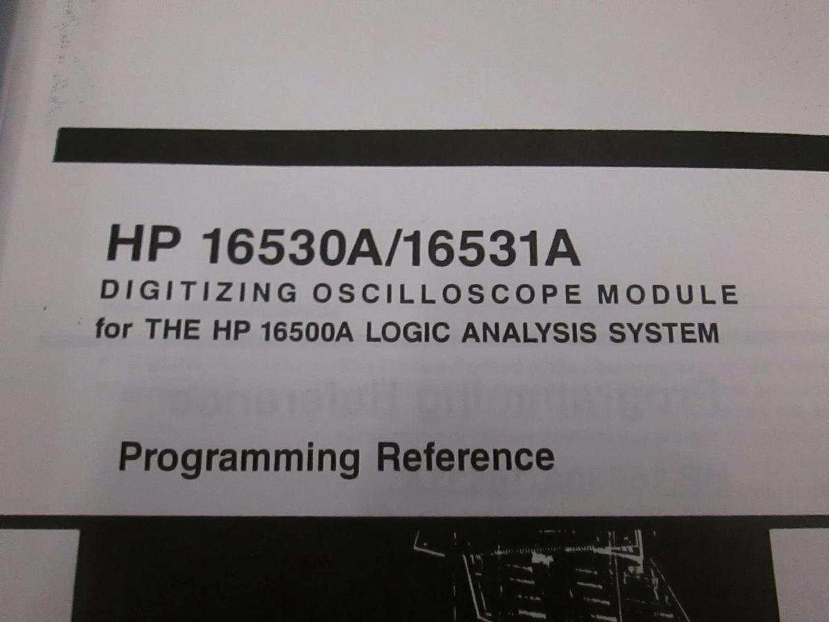Used HP 16530A/16531A Digitizing Oscilloscope Module, Programming Reference, Used