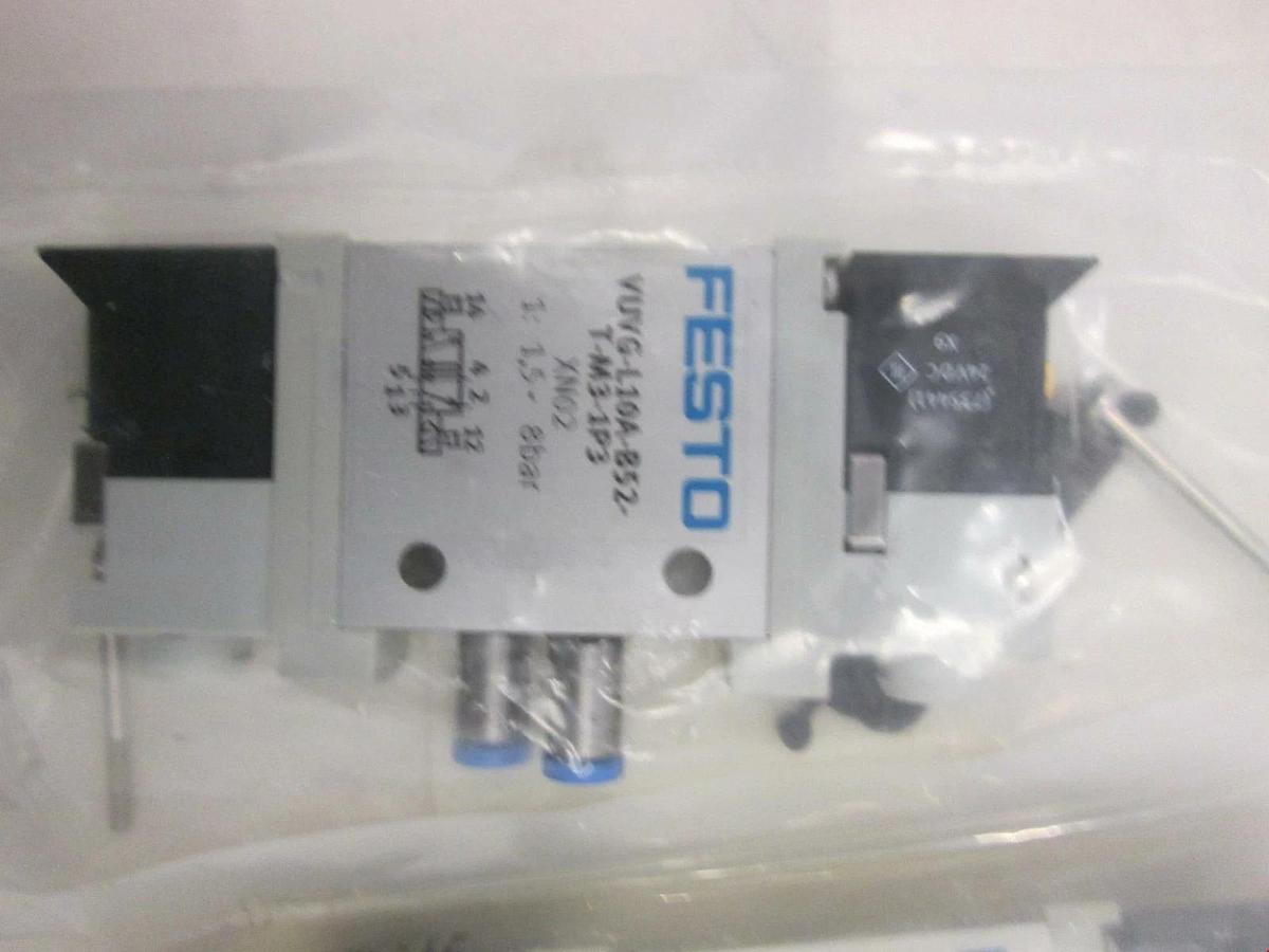 FESTO, VUVG-L10A-B52-T-M3-1P3, Solenoid Valve, New, Lot of 4