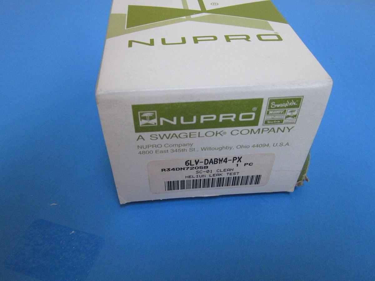 Nupro 6LV-DABW4-PX Ultra High Purity Diaphragm Valve, 1/4" Butt Weld
