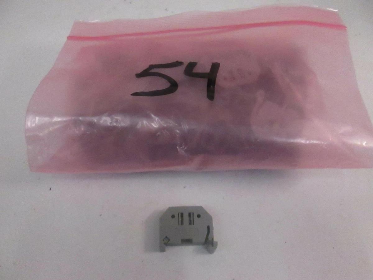 Used Wago 249 Rail Mount Grey End Block Stop Connectors, Lot of 54