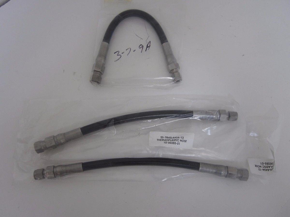 Swagelok Thermoplastic Hose SS-7R4SL4AS4-12, 1/4" SAE x Swagelok Tube - LOT of 3