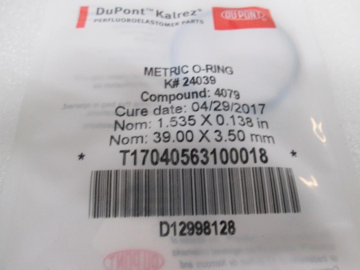 Kalrez, DuPont, Metric O-Ring, K#24039, Compound: 4079, New