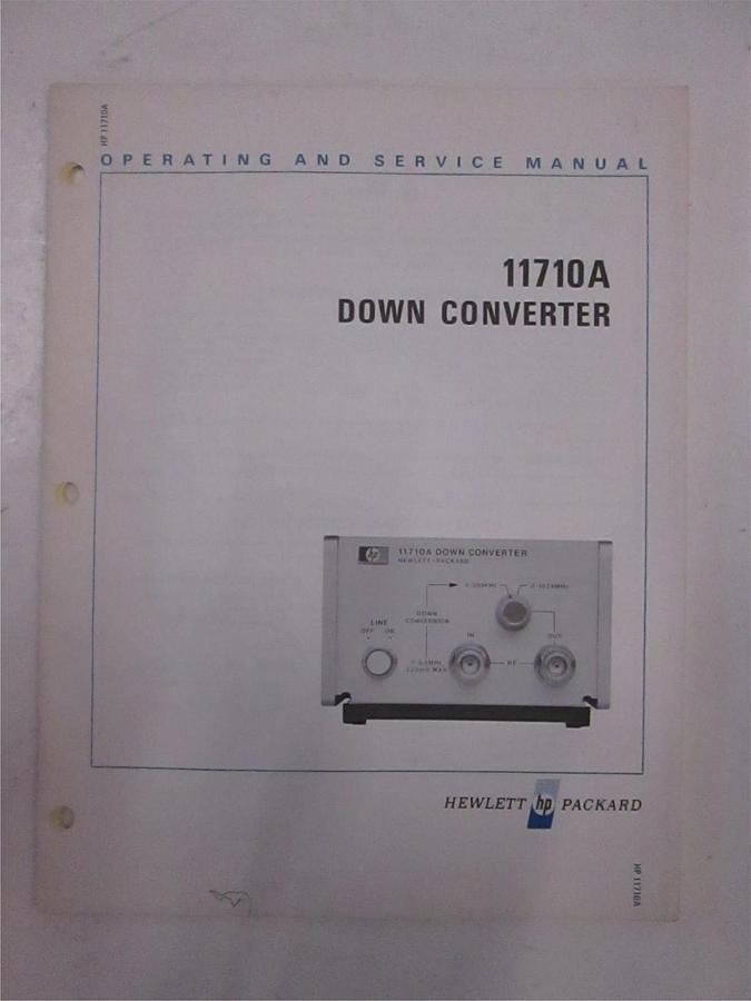 Used HP Model 11710A Down Converter Operating and Service Manual, Used