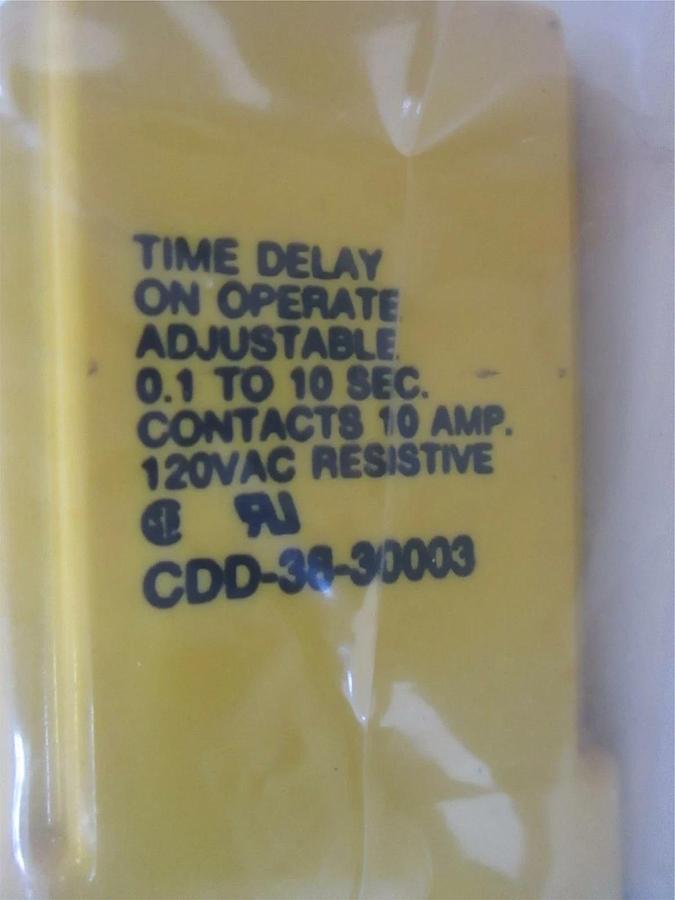 Potter & Brumfield, Time Delay, CDD-38-30003, 10A, 120 VAC, New